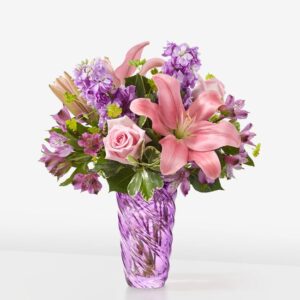Precious Petals Bouquet with Lavender Vase